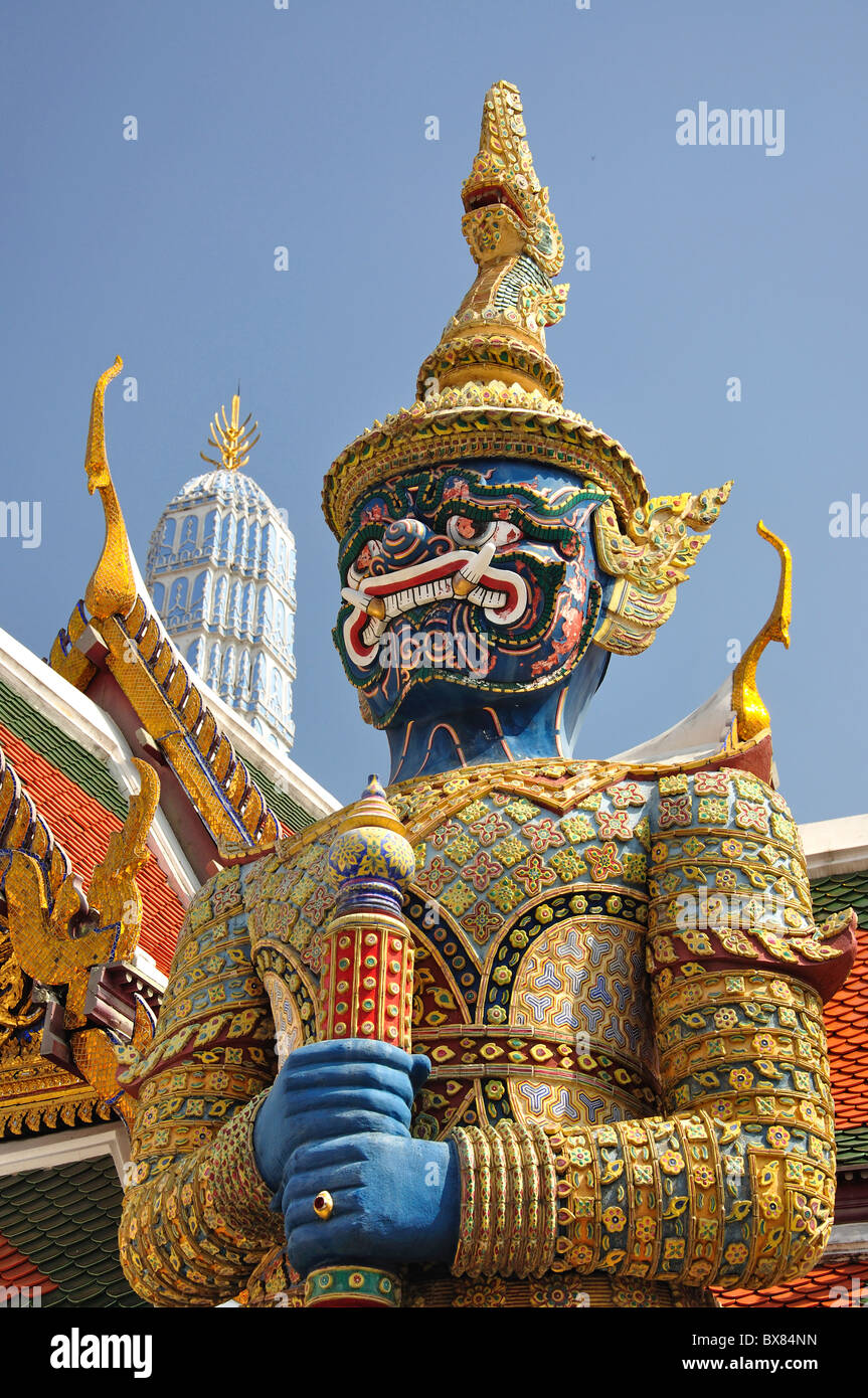 "Yaksha" mythische bewachen, Grand Palace, Rattanakosin-Insel, Bangkok, Thailand Stockfoto