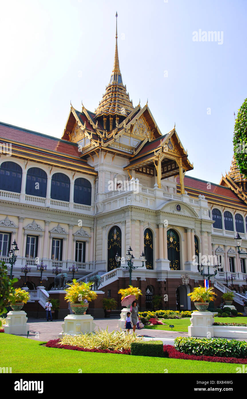 Chakri Maha Prasat Hall, Grand Palace, Rattanakosin Island, Phra Nakhon Bezirk, Bangkok, Thailand Stockfoto