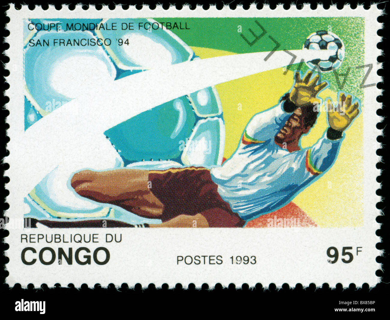 Briefmarke aus der Republik Kongo vom 1993 Stockfoto