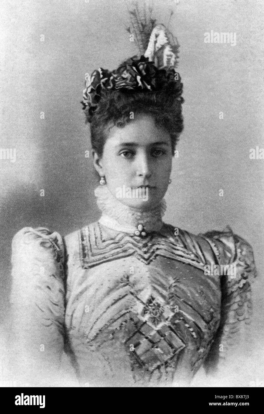 Alexandra Feodorowna, 6.7.1872 - 16.7.1918, , 6.5.1868 - 16.7.1918, Kaisersteinbruch Russlands 26.11.1894 - 2.3.1917, Porträt, "Illustrierte Zeitung", Leipzig, 19.9.1901, Stockfoto