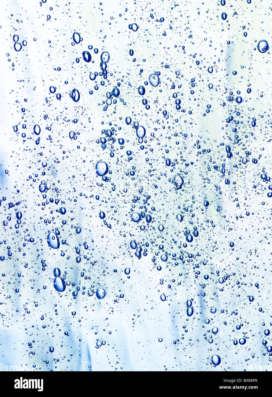 Luftblasen im Wasser-gel Stockfoto