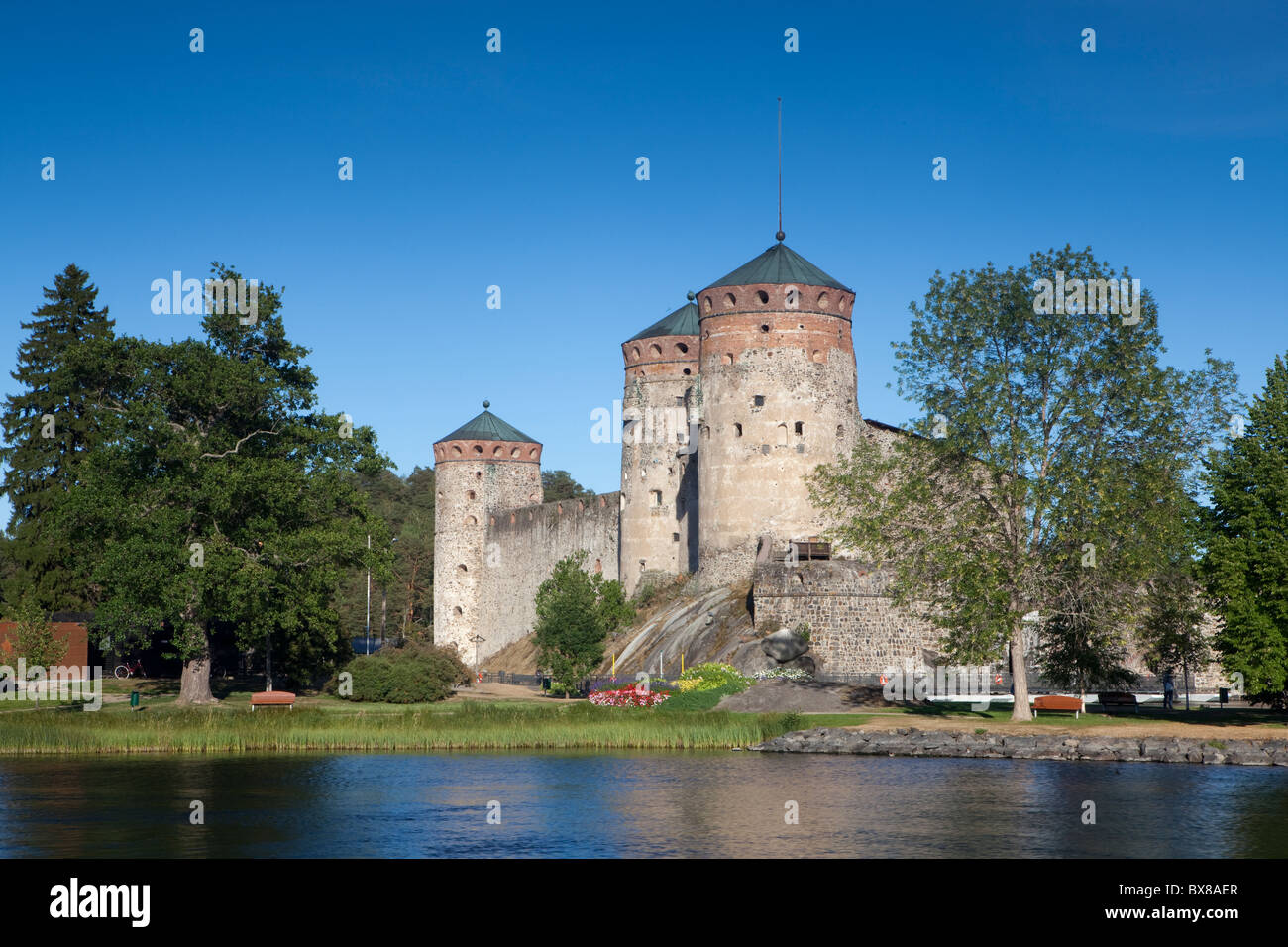 Burg Olavinlinna, Savonlinna, Finnland Stockfoto