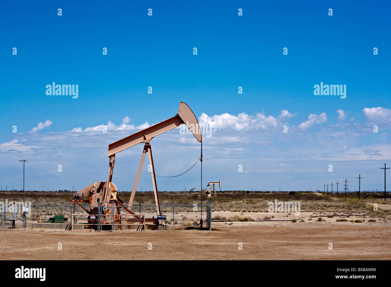 Die Midland/Odessa Teil von West Texas liefert viel von den USA nach wie vor mit Öl. Stockfoto