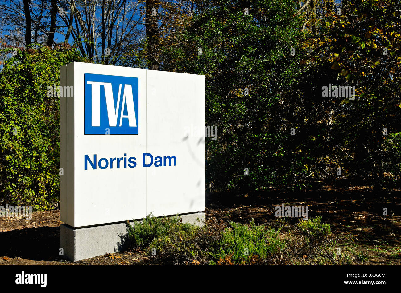 Melden Sie sich für TVA Norris-Damm in Campbell County, Tennessee Stockfoto