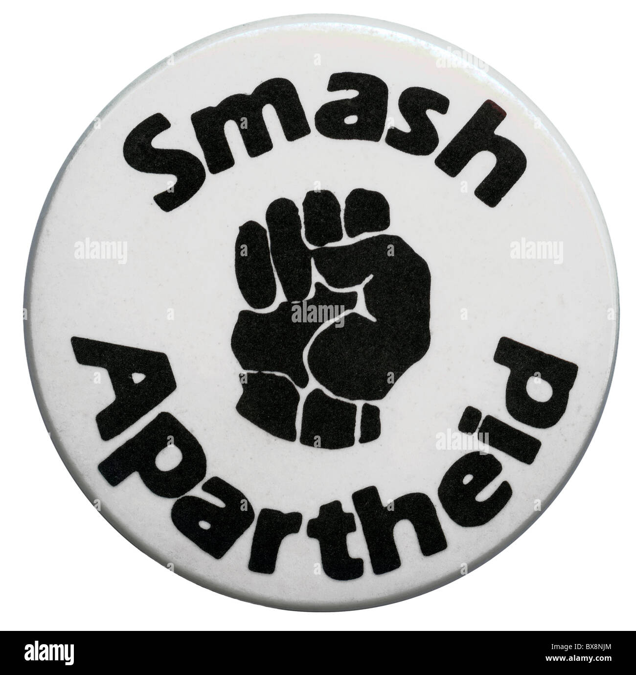 "Smash Apartheid" Schaltfläche "Abzeichen ca. 1970 Stockfoto