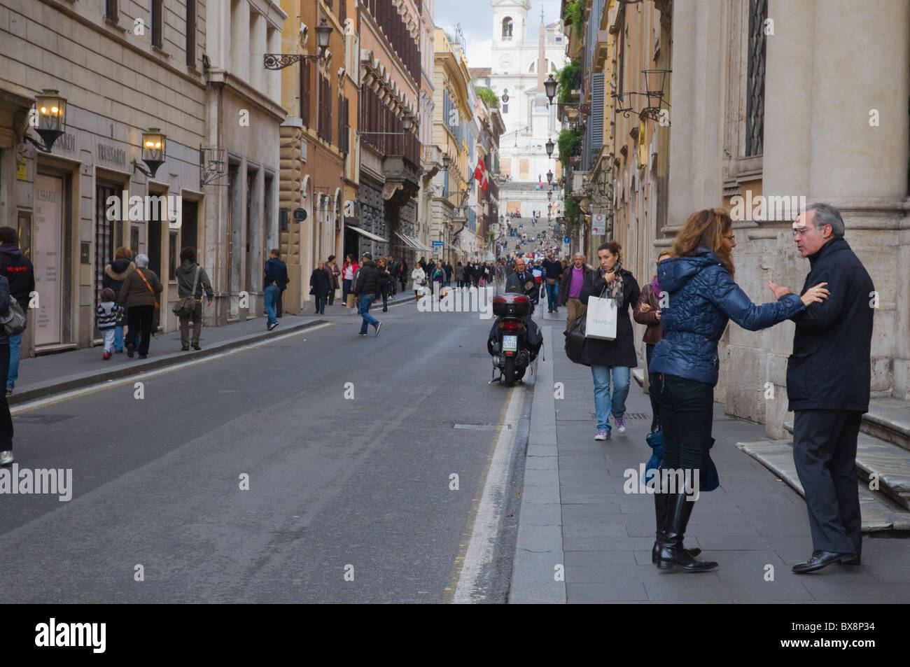 Via dei Condotti Straße zentrale Rom Italien Europa Stockfoto