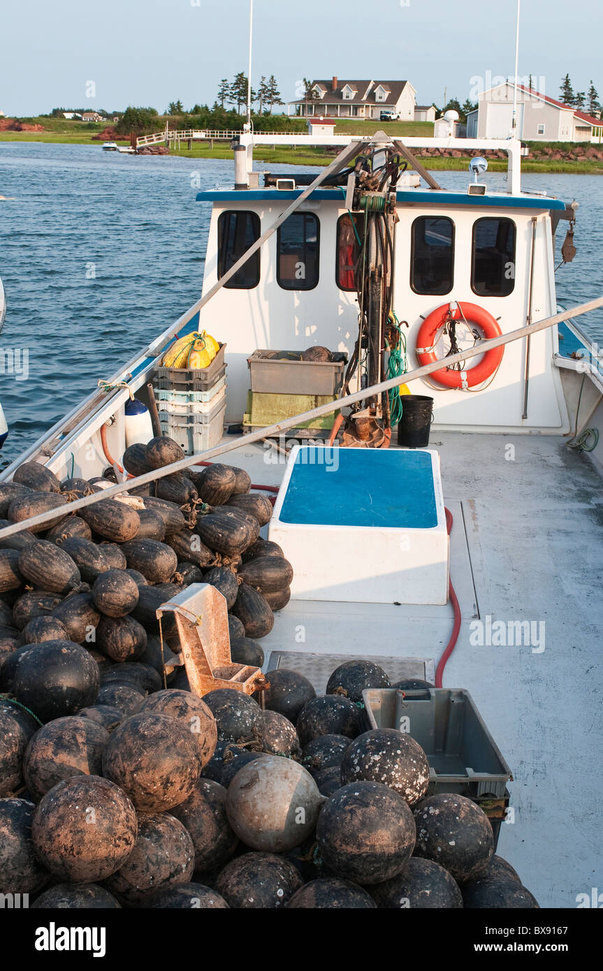 Malpeque, Prince Edward Island. Fischerboote im Hafen von Malpeque. Stockfoto