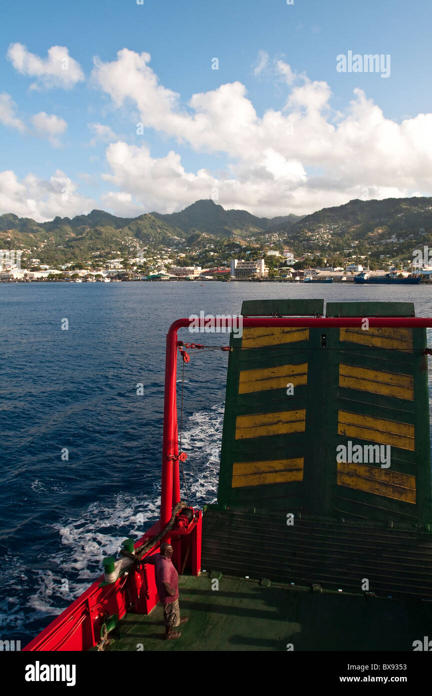 Kingstown, St. Vincent & The Grenadines Hafen. Stockfoto