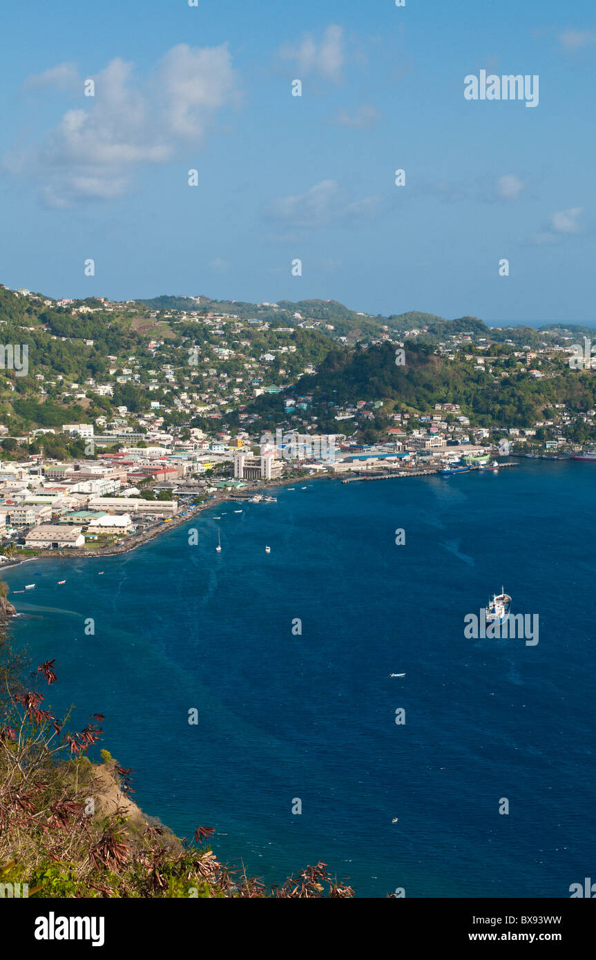 Kingstown, St. Vincent & The Grenadines Hafen. Stockfoto