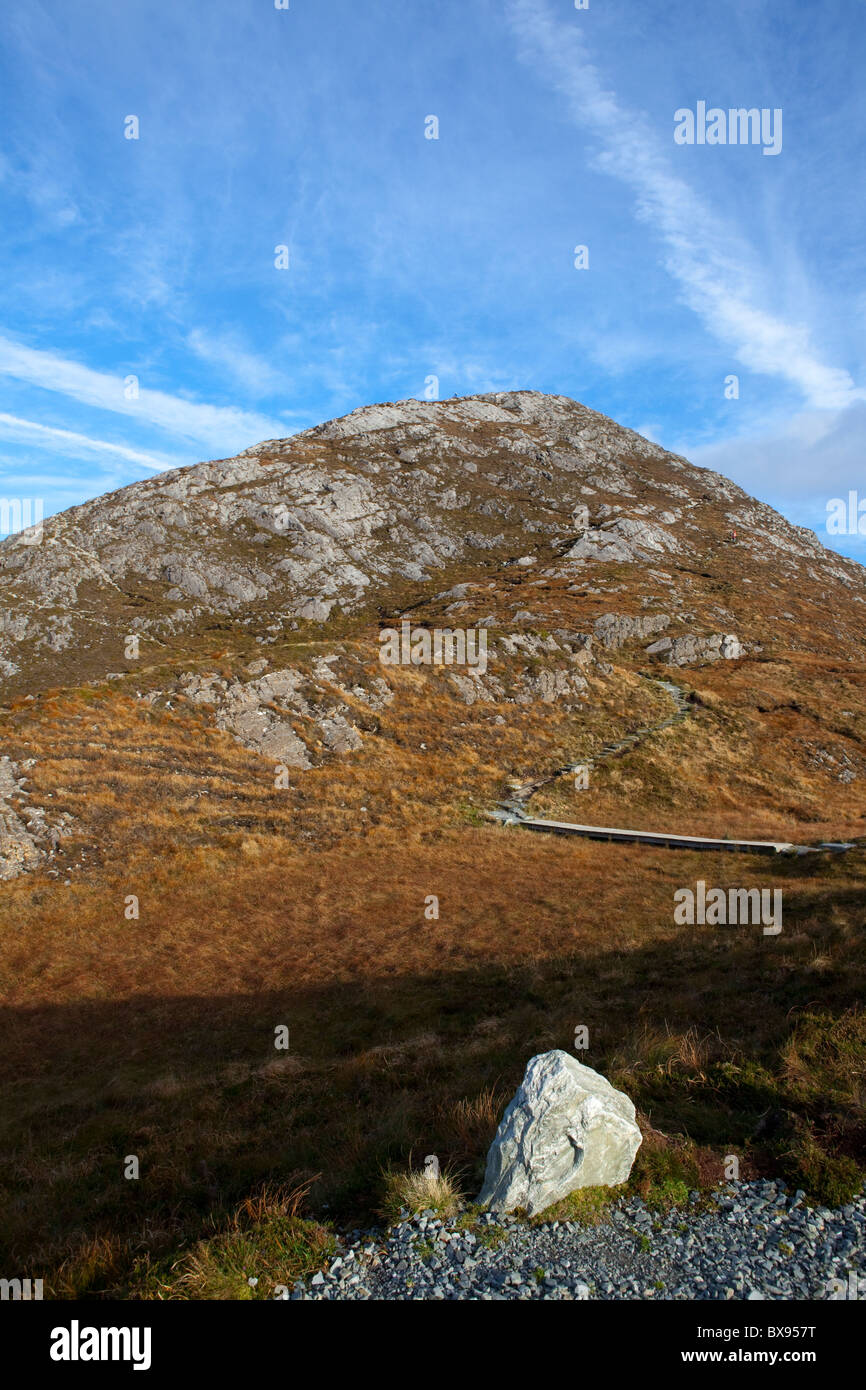 Diamond Hill, ein Berg im Bereich Twelve Bens (oder Stifte), Teil des Connemara National Park, Galway, Irland Stockfoto