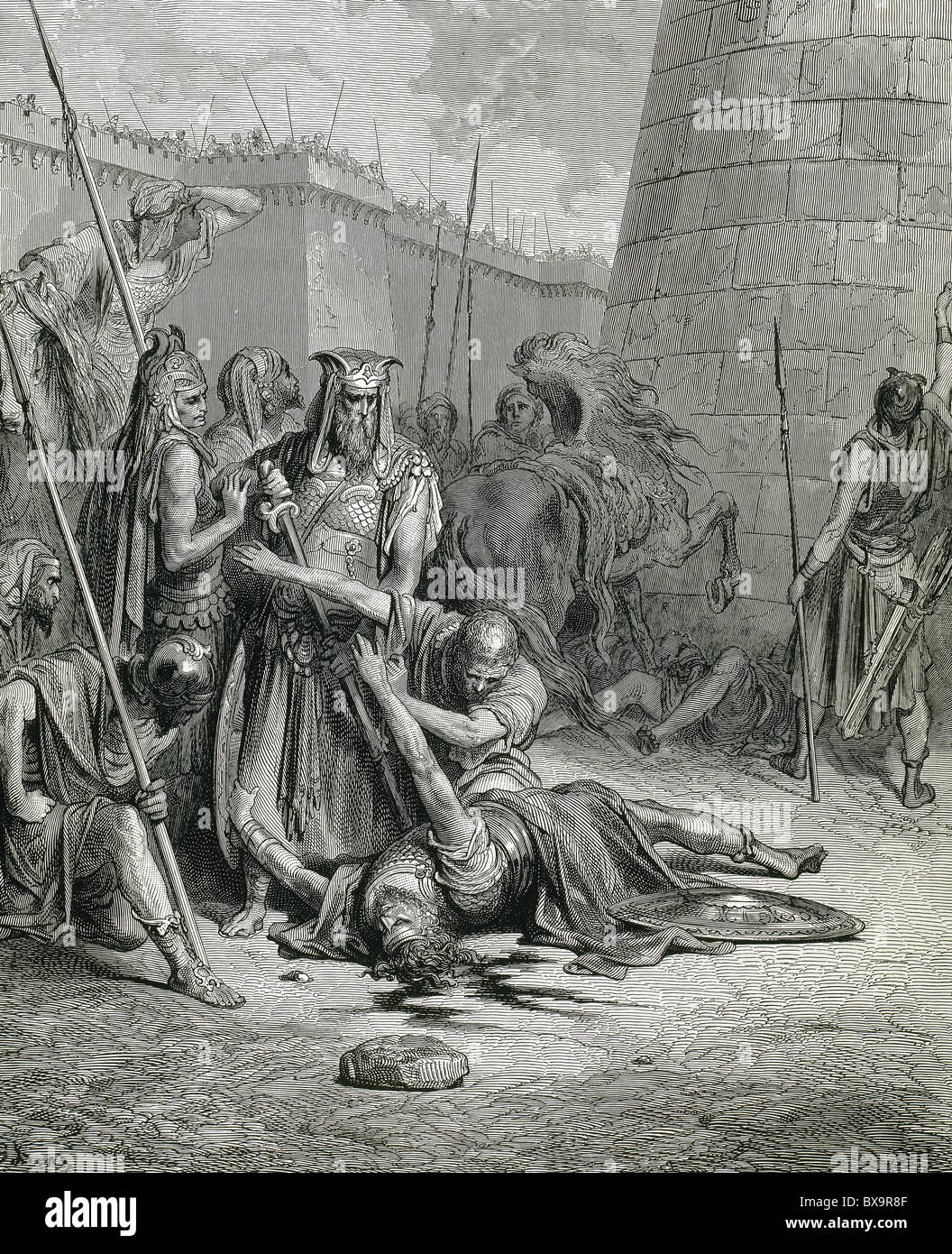 Abimelech (19. Jh. v. Chr.). Kulturlos König von Gerar (südliche Palästina). Tod von Abimelech. Stockfoto