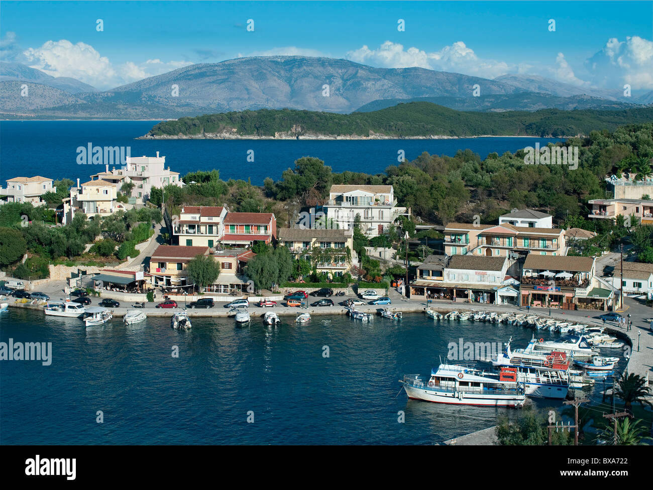 Hafen von Kassiopi, Korfu, Griechenland Stockfoto