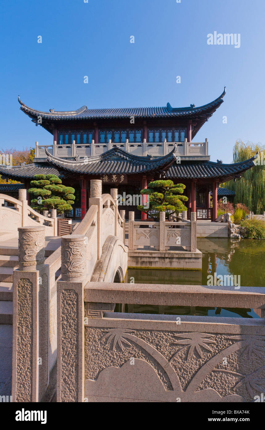 TEEHAUS, CHINESISCHER GARTEN, LUISENPARK, MANNHEIM, BADENWÜRTTEMBERG