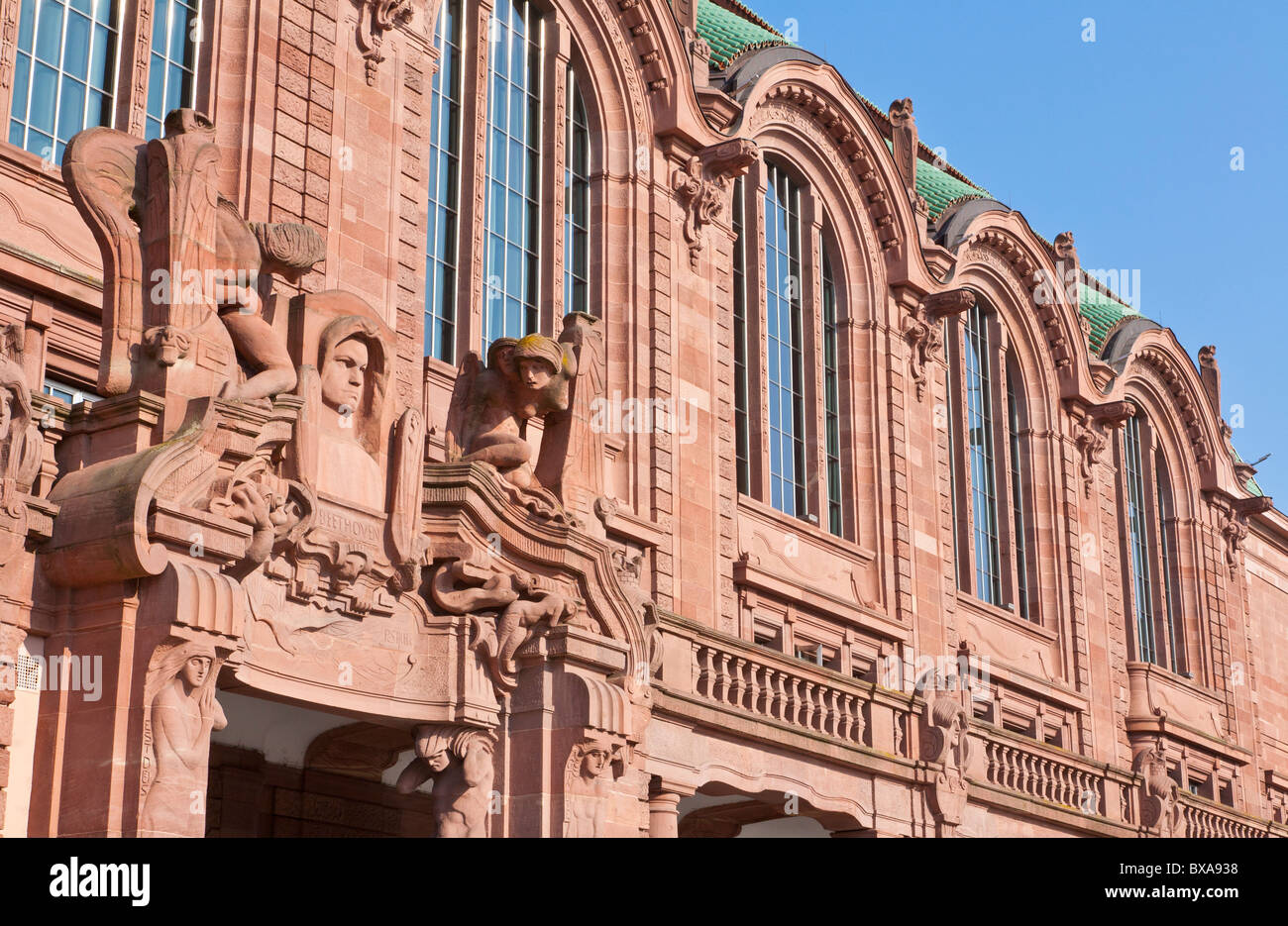ROSENGARTEN, KONGRESSZENTRUM, KONZERTHAUS, JUGENDSTIL, ART NOUVEAU, 1903, MANNHEIM, BADEN-WÜRTTEMBERG, DEUTSCHLAND Stockfoto