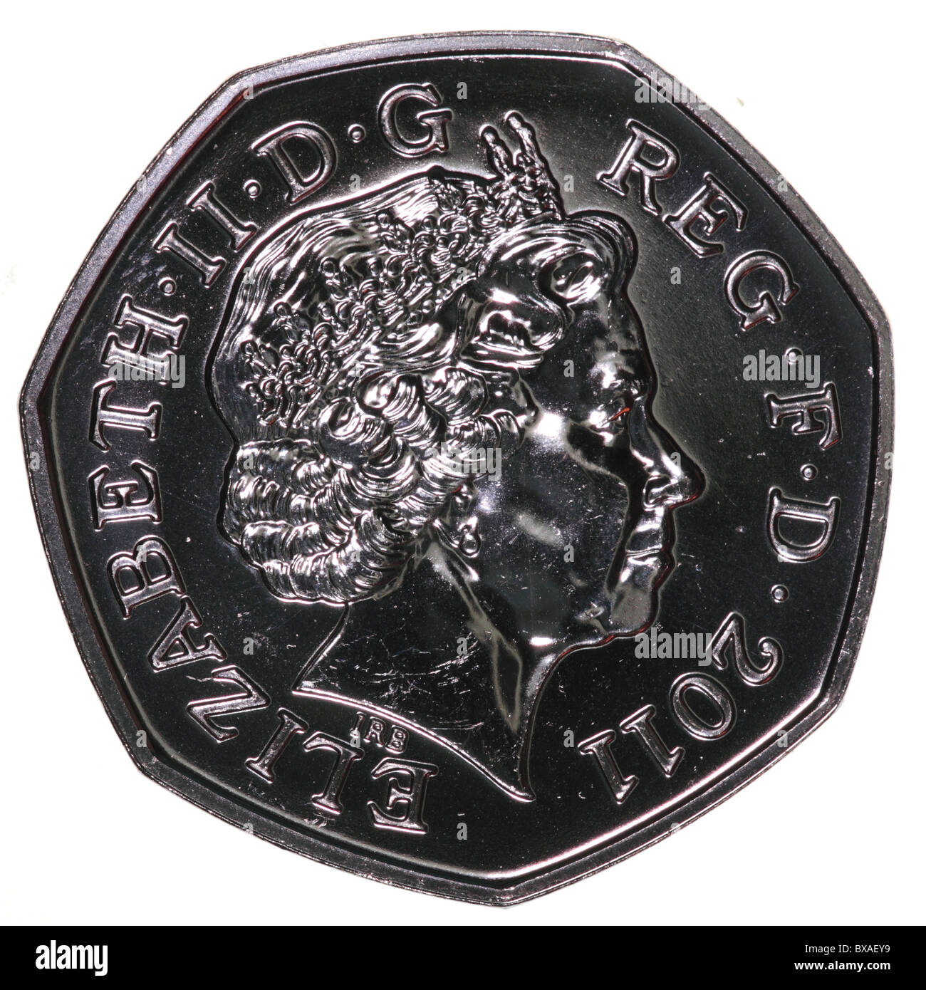 2011-Pfund-Münzen Stockfoto