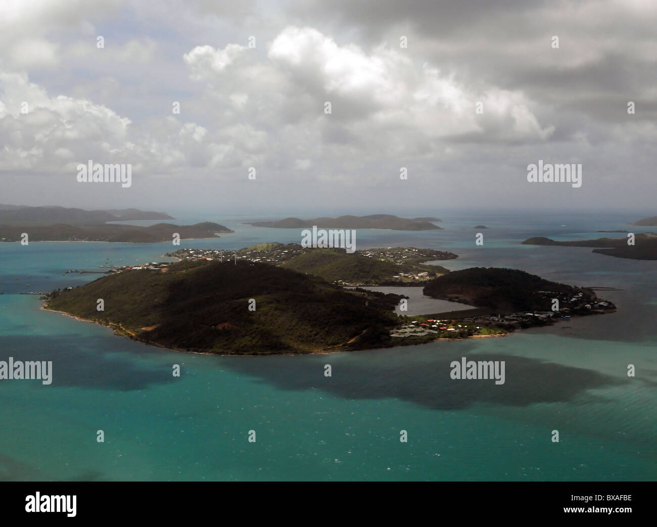 Luftaufnahme von Thursday Island, Torres-Strait, Australien Stockfoto