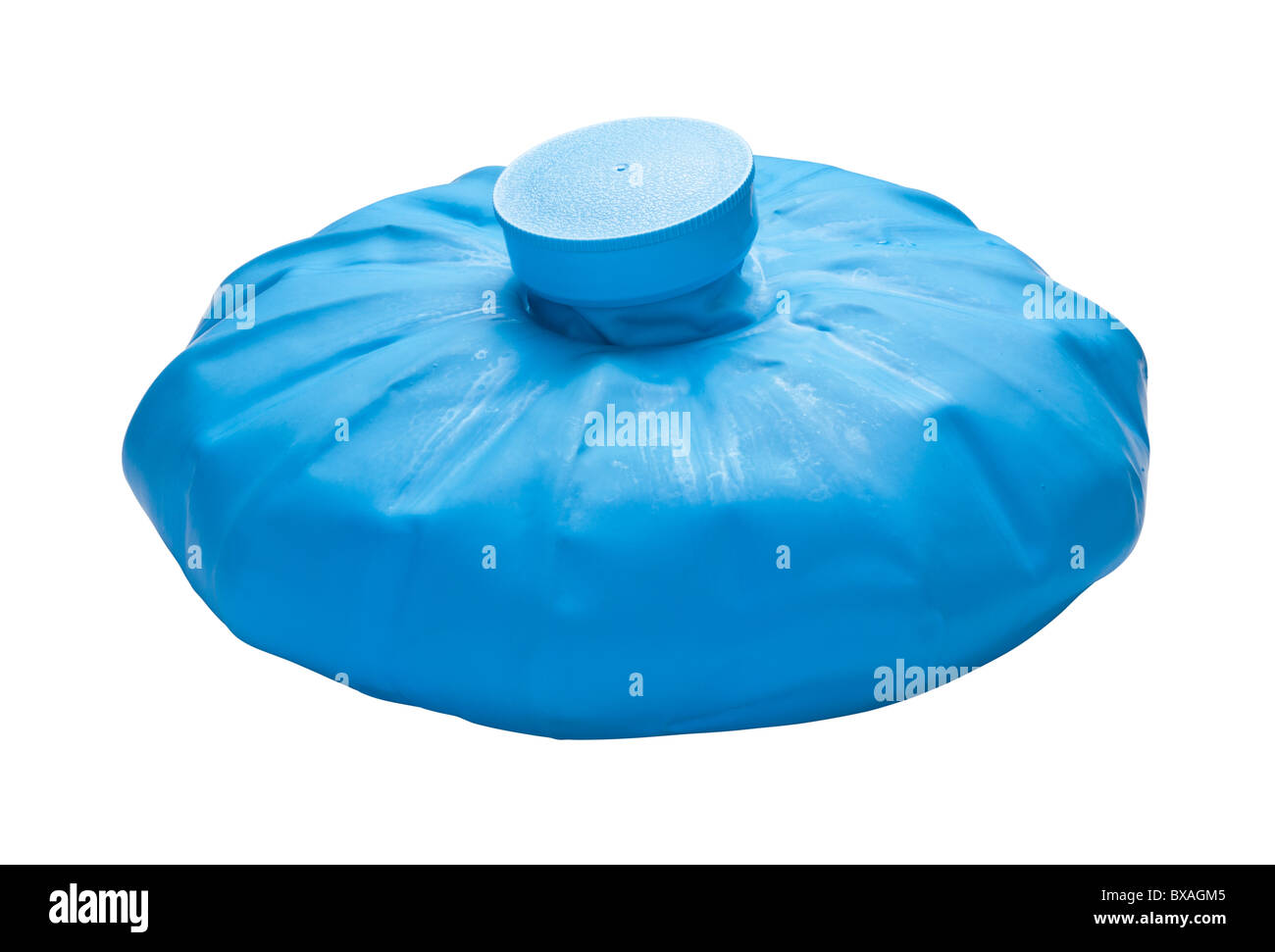 Eisbeutel isoliert auf einem weißen Hintergrund. Stockfoto