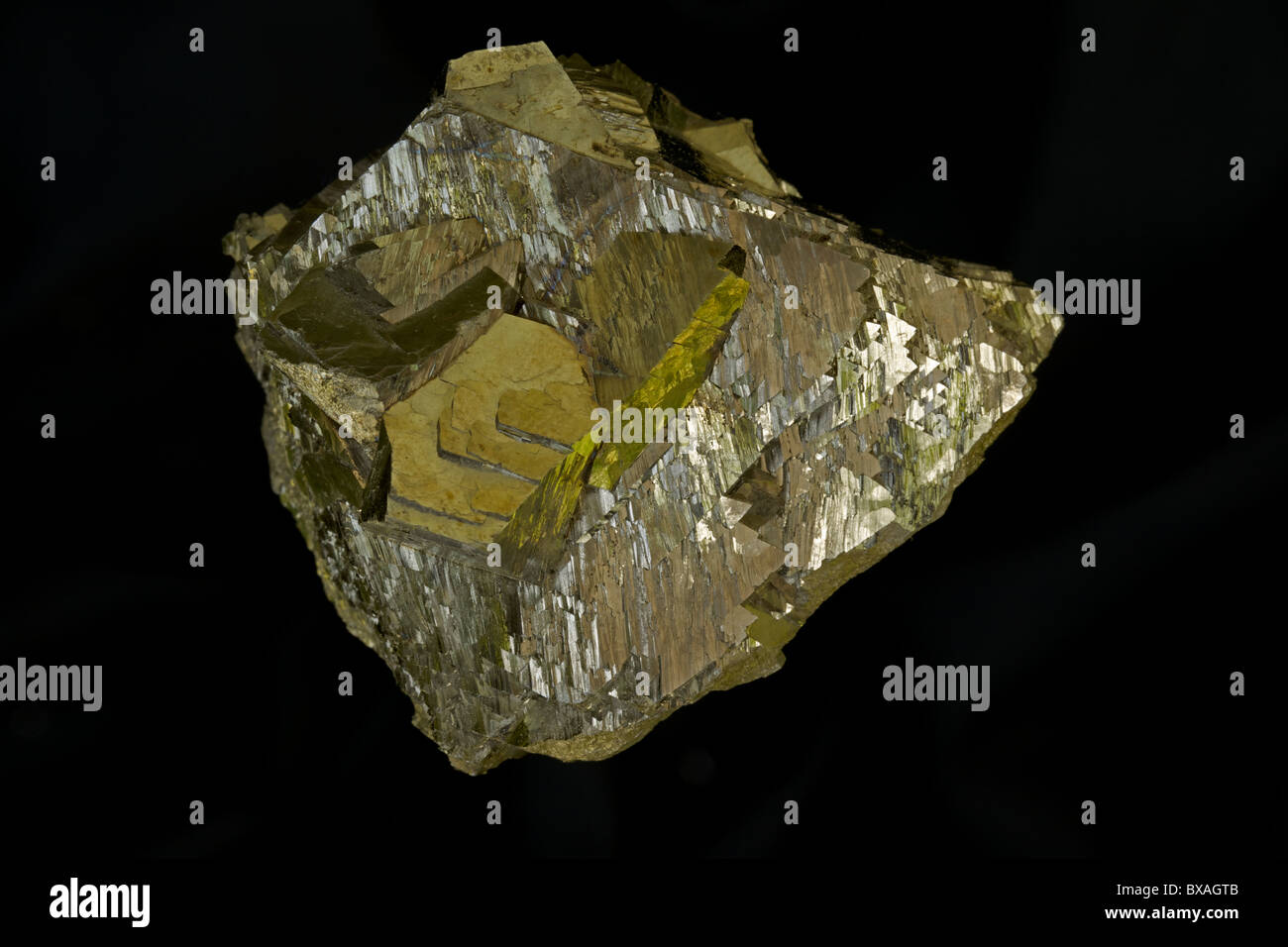 Arsenopyrite - FeAsS - Eisen Sulfarsenide - einer Erzmine von Arsen-Hunan China Stockfoto