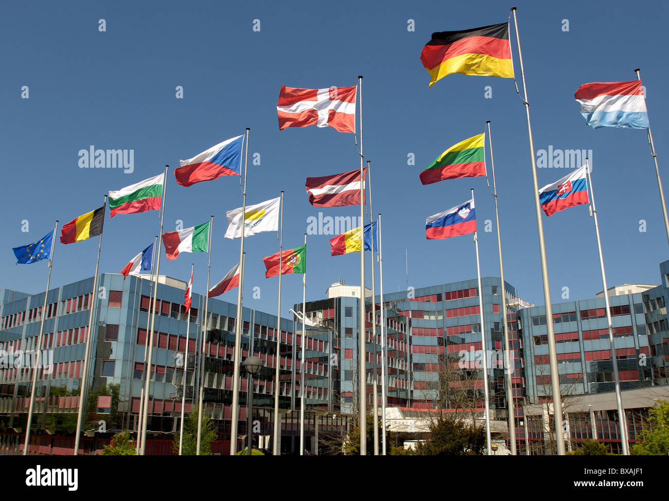 Flaggen der EU-Mitgliedsstaaten, Luxemburg Stockfoto