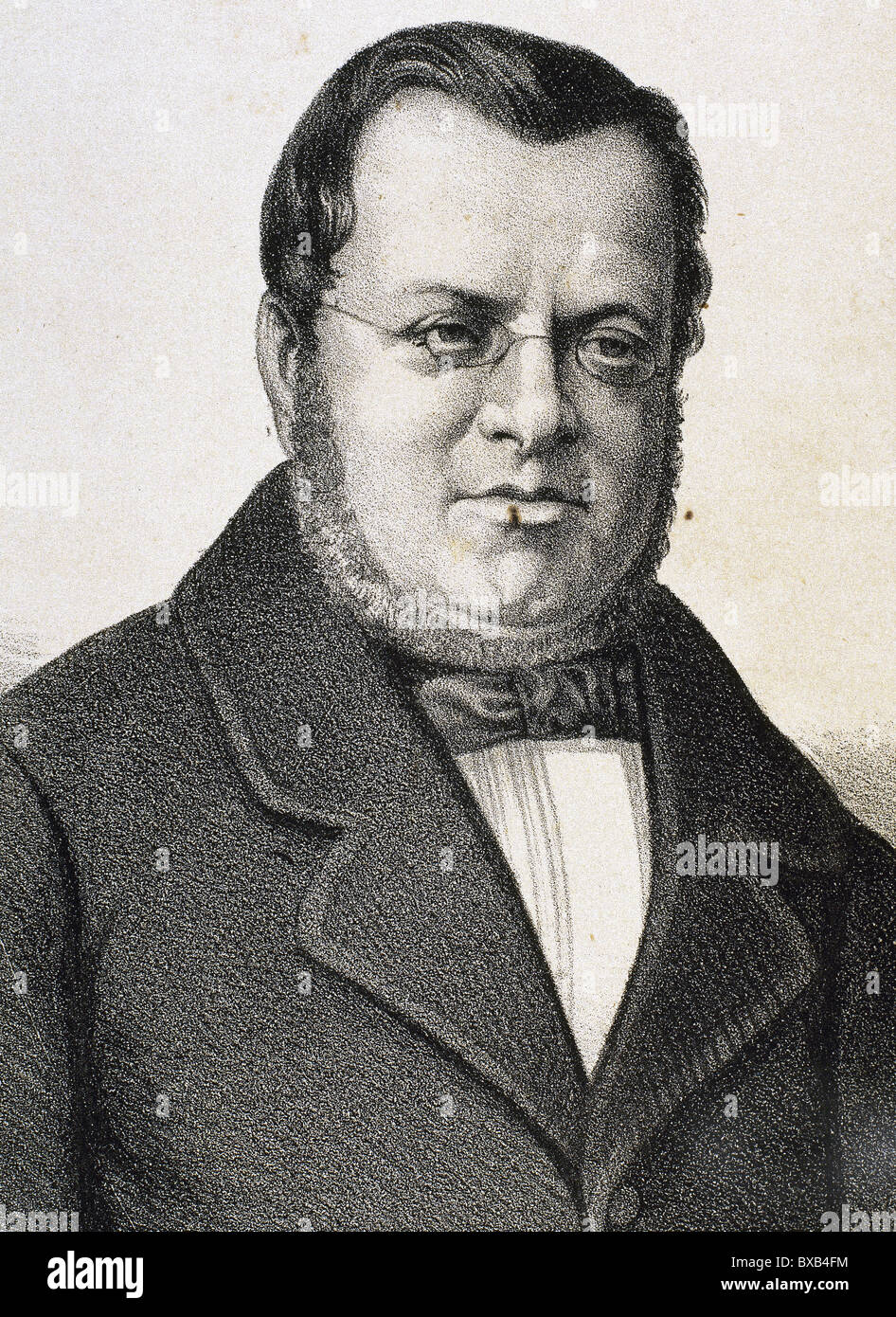 Cavour, Camillo Benso Graf von italienischen Staatsmann (Turin, 1810-1861). Gründer des "Il Risorgimento" (1847). Kupferstich von Rim. Stockfoto