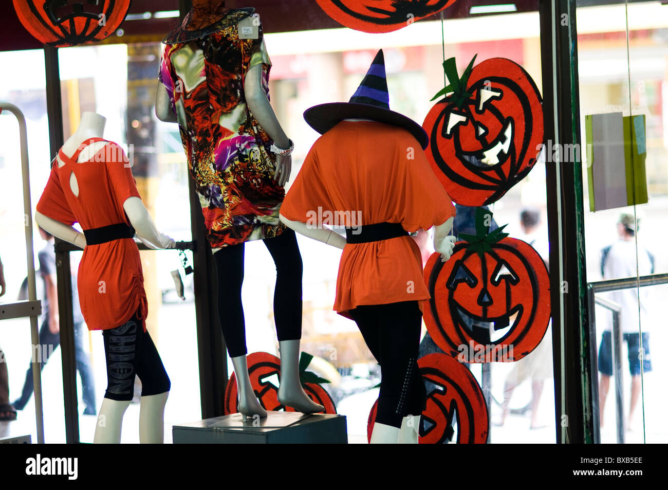 Halloween-Schaufenster, Cebu City, Philippinen Stockfoto