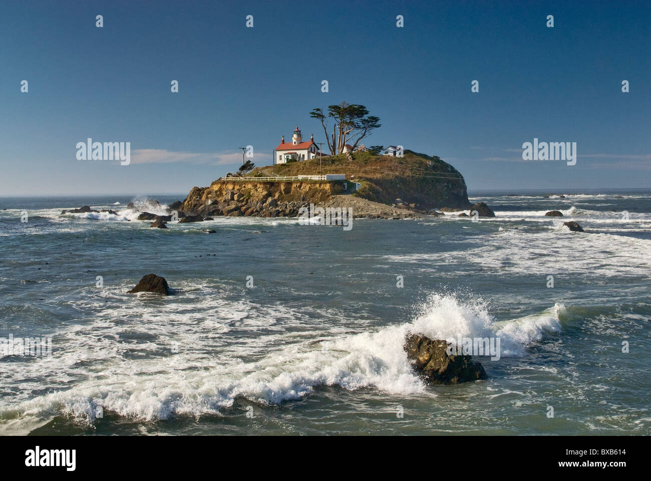 Battery Point Lighthouse in Crescent City am Redwood Coast, Kalifornien, USA Stockfoto