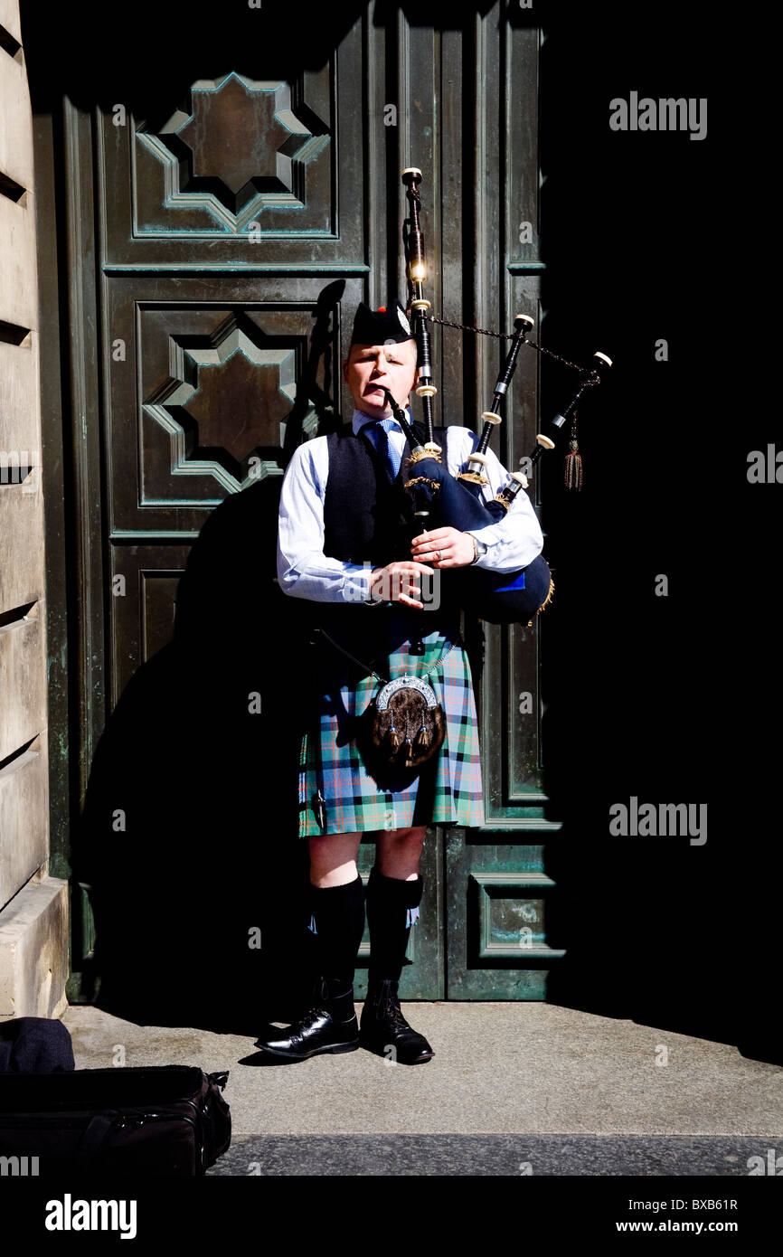 Piper, Edinburgh Stockfoto
