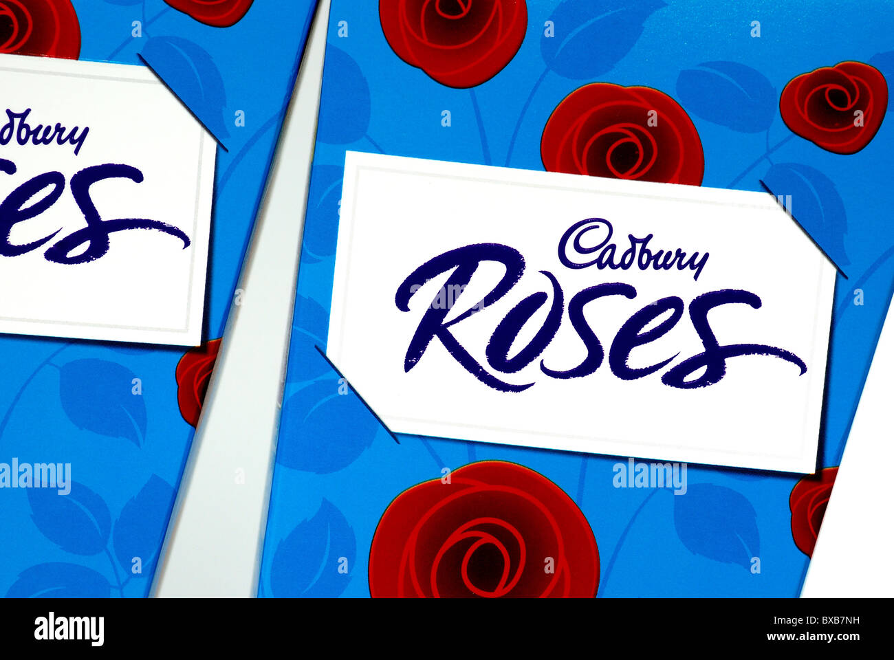 Cadburys Rosen Schokolade logo Stockfoto