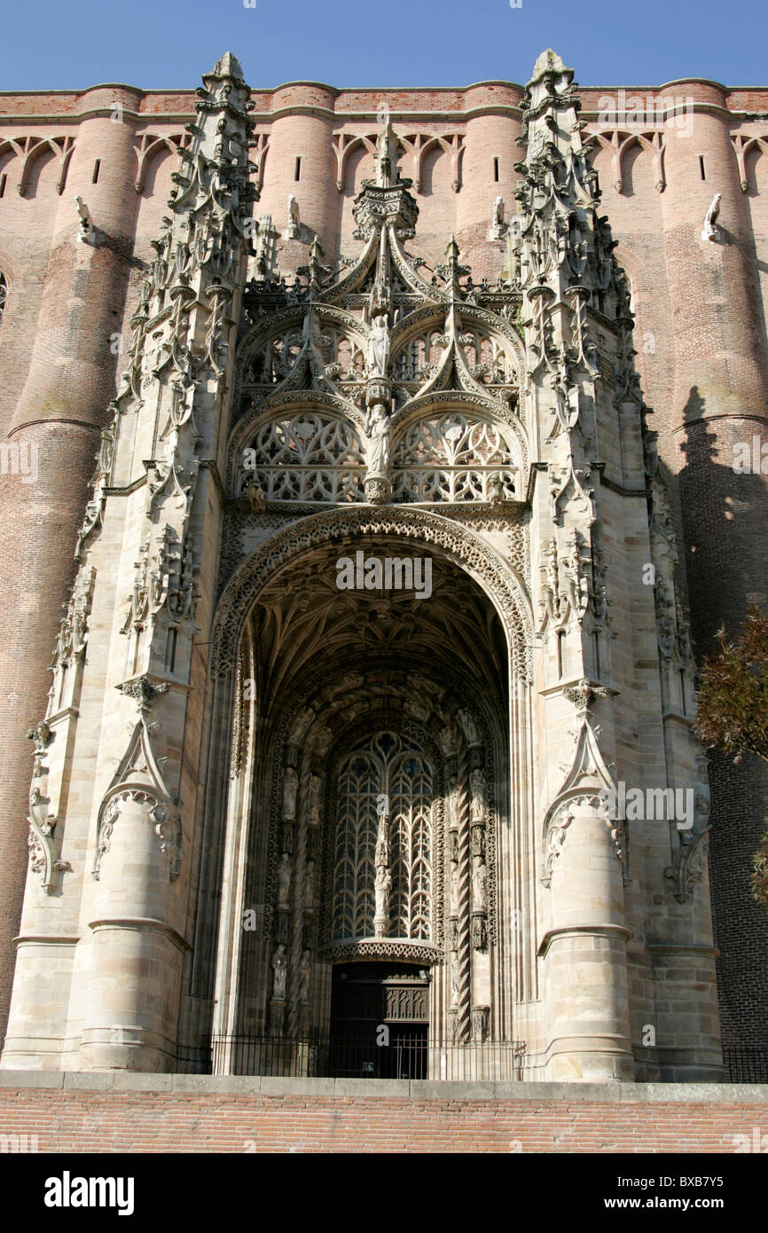 Eingang St. Cecile Kathedrale, Albi, Frankreich, Europa Stockfoto