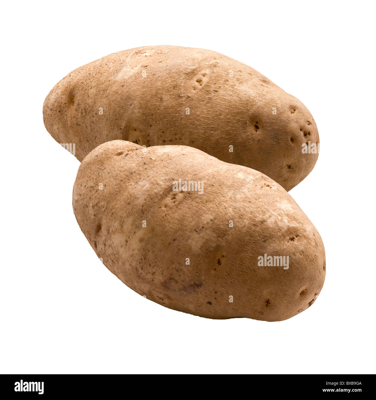 Kartoffeln isoliert auf weißem Hintergrund Stockfoto