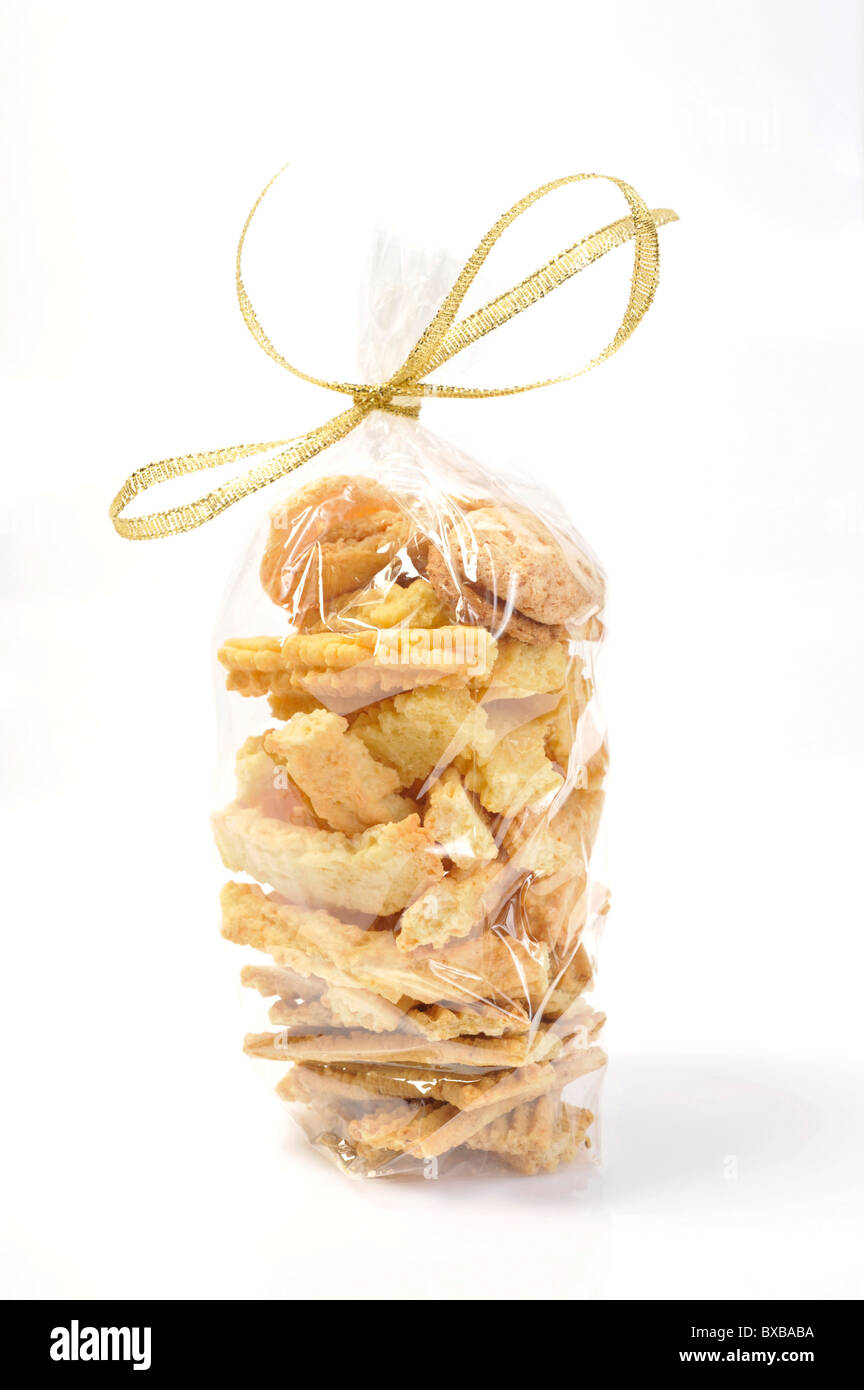 Hausgemachte Kekse in Kunststoffverpackungen Stockfoto