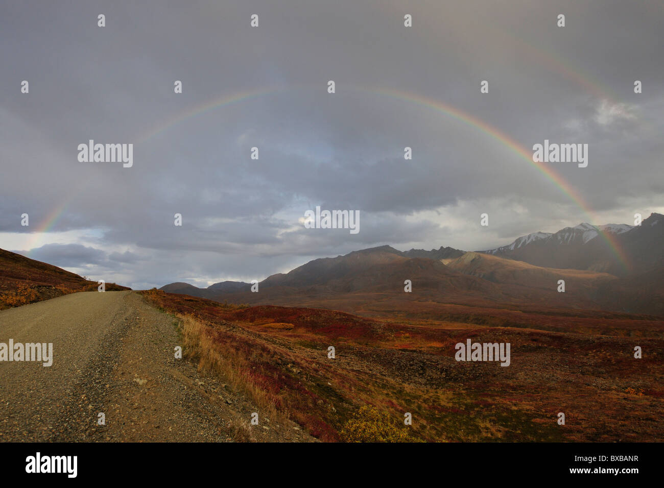 Regenbogen, Denali-Nationalpark, Alaska Stockfoto