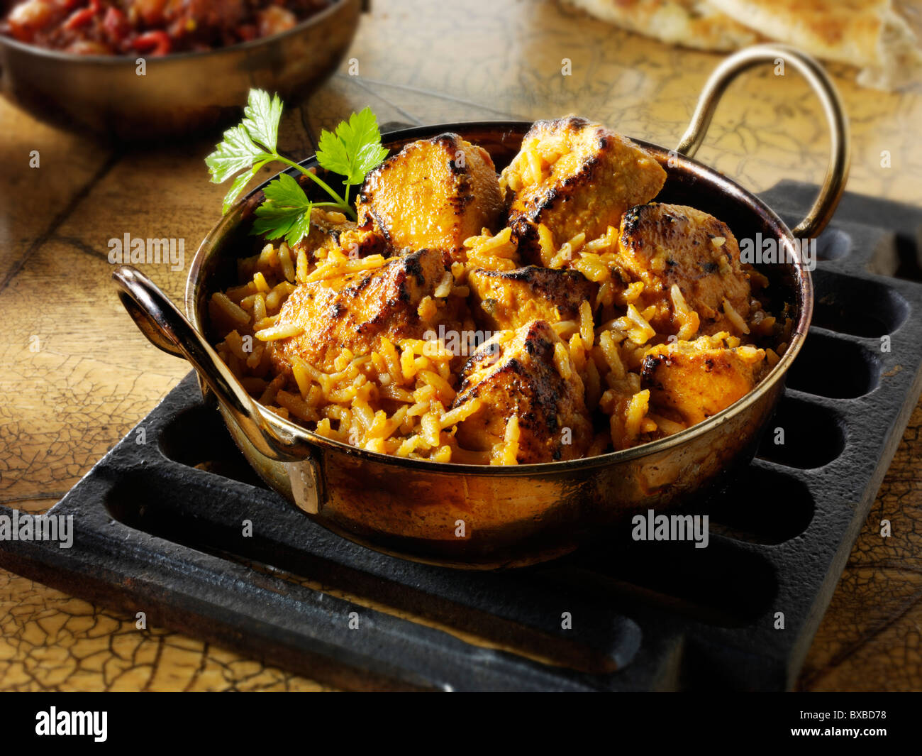 Chicken Tikka Byriani. Indisches Essen Rezept Bilder, Fotos & Bilder Stockfoto