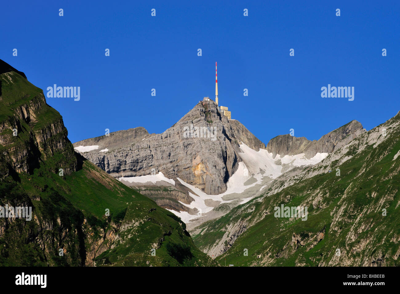 Mt Säntis im Alpstein Berge, Kanton Appenzell, Schweiz, Europa Stockfoto