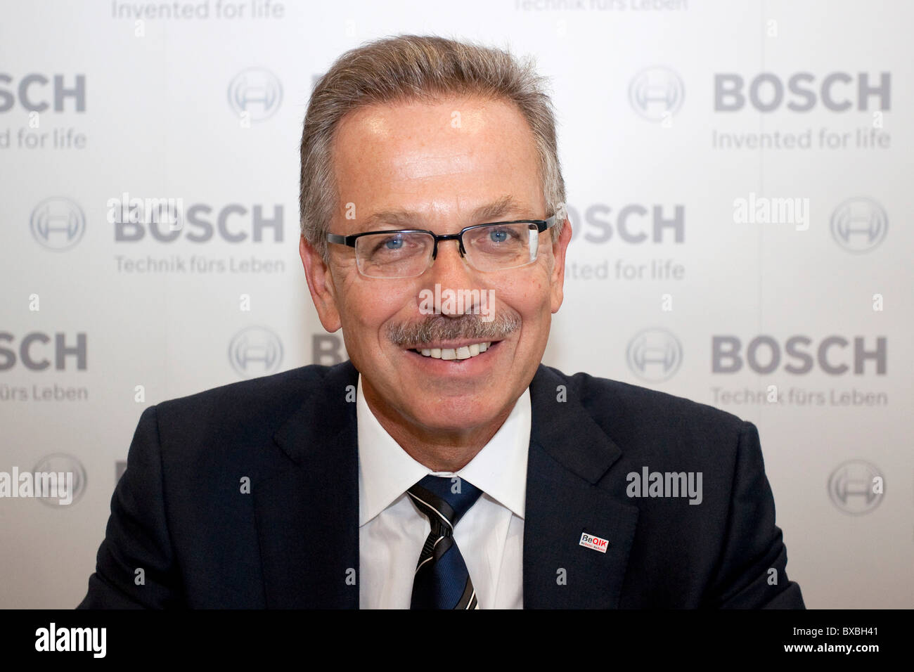 Franz Fehrenbach, Vorsitzender der Geschäftsführung der Robert Bosch GmbH-Gruppe, bei der 63. Internationale Automobilausstellung Stockfoto