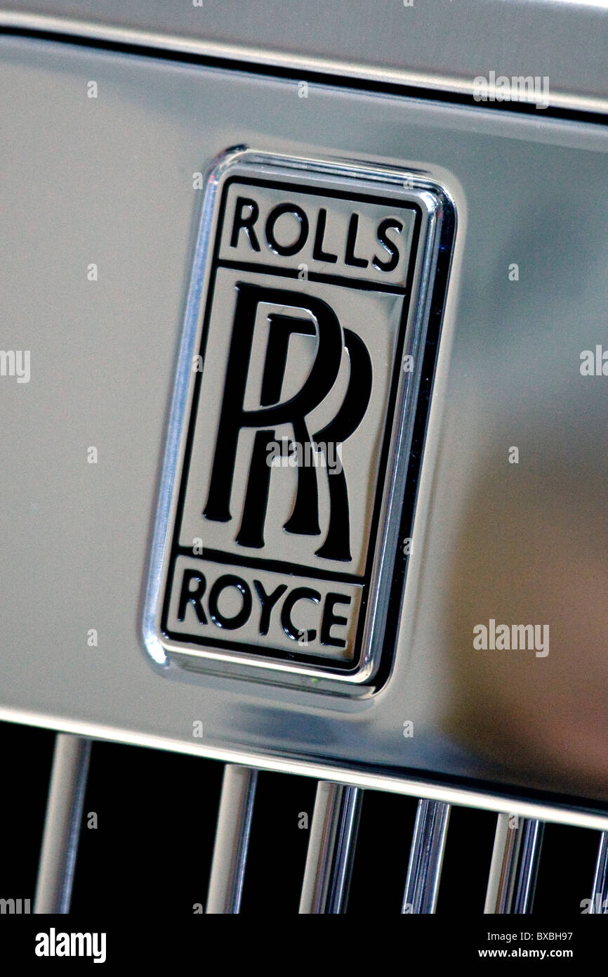 Logo von Rolls-Royce-Auto-Hersteller, ist Teil der BMW Group, bei der 63. Internationale Automobilausstellung International Stockfoto