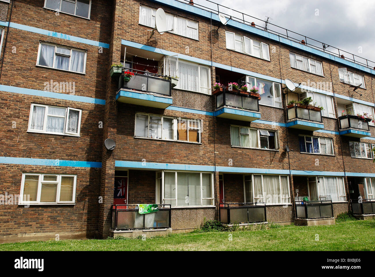 60er Jahre Sozialwohnungen Finsbury London UK Stockfoto