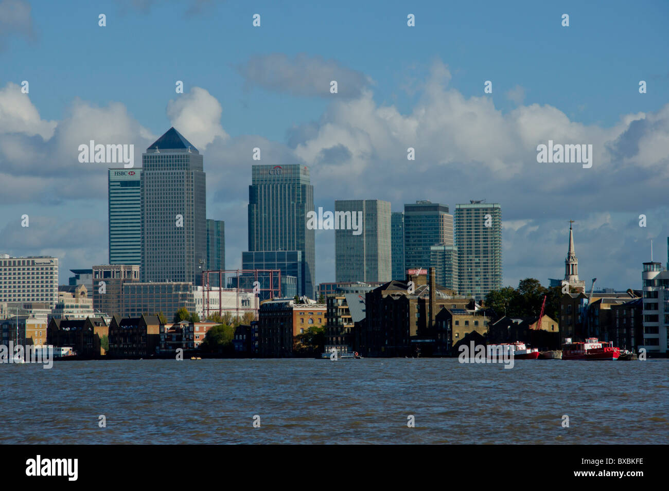 Großbritannien, England, London, Insel der Hunde/Canary Wharf Central Business district Stockfoto