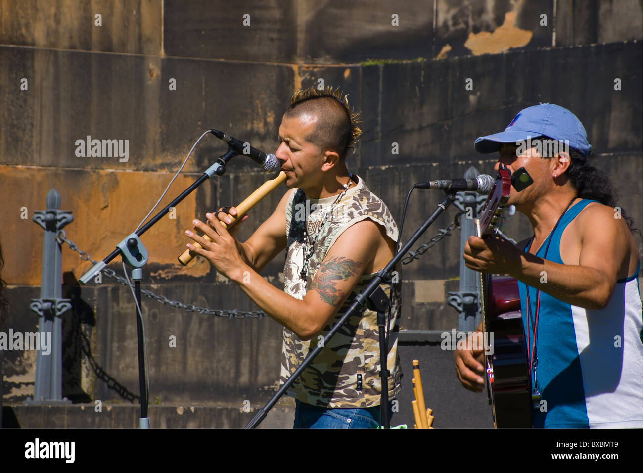 Musiker, Fringe Festival, Princes Street, Edinburgh, Lothian, Schottland, August 2010 Stockfoto