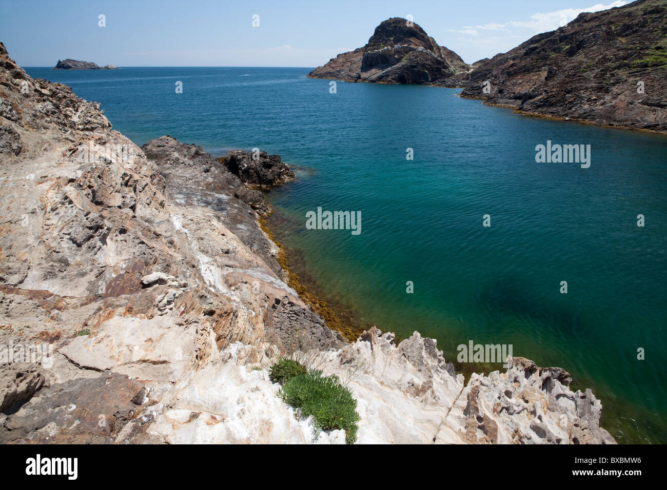 Punta de Cap de Creus, natürlichen Park Creus Cape (Cabo de Creus), Costa Brava, Girona, Spanien Stockfoto