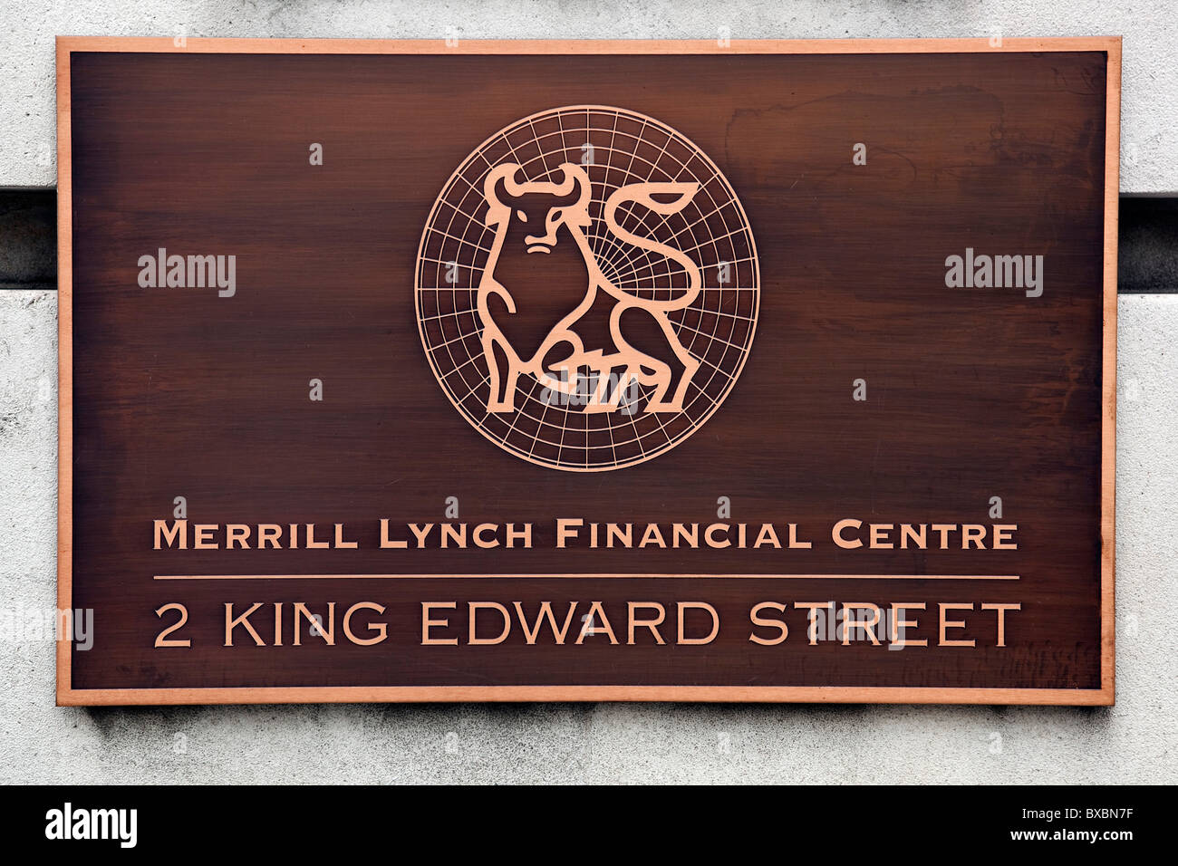 Hauptsitz der Investmentbank und Finanz-service Firma Merrill Lynch in London, England, Vereinigtes Königreich, Europa Stockfoto
