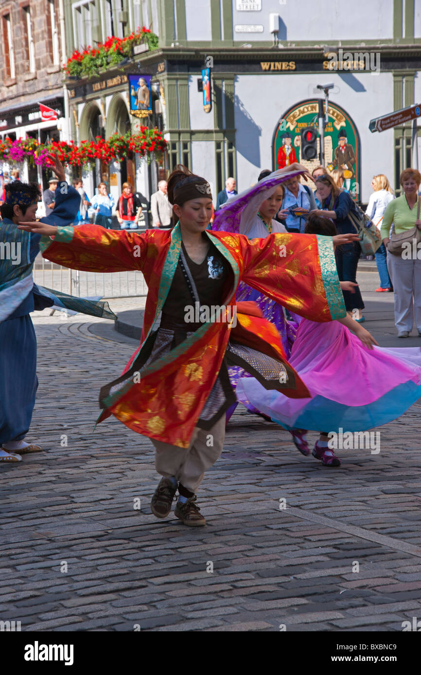 Darsteller, Fringe Festival, Royal Mile, Edinburgh, Lothian, Schottland, August 2010 Stockfoto