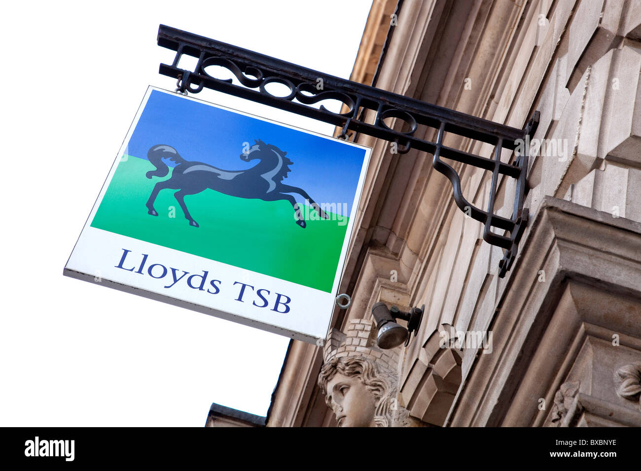 Logo der Lloyds TSB Bank in London, England, Vereinigtes Königreich, Europa Stockfoto