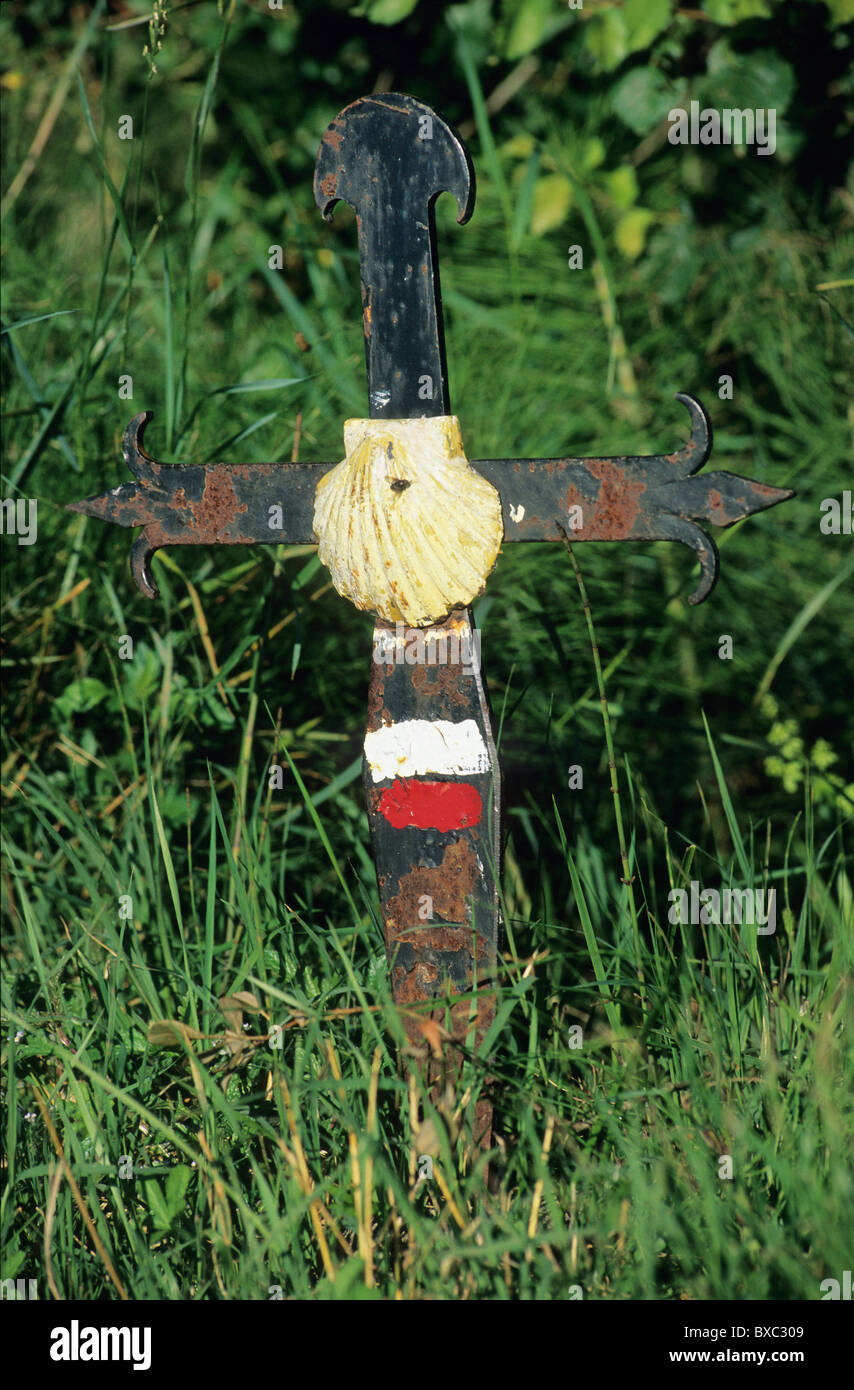 St James Kreuz, Way of St. James, Castres Region, Tarn, Frankreich Stockfoto