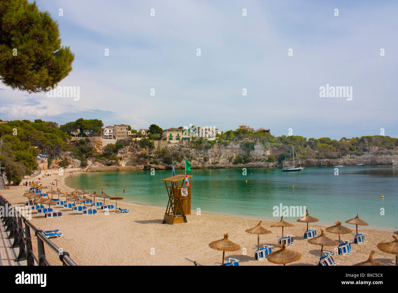 Porto Cristo Strand in Nortrhern Mallorca in Spanien Stockfoto