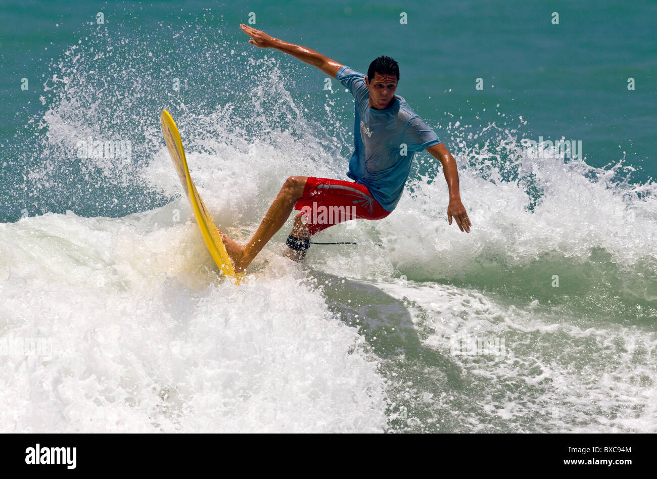 Haiti, Provinz Sud, Surfen. Sam Bleakley (UK). Stockfoto