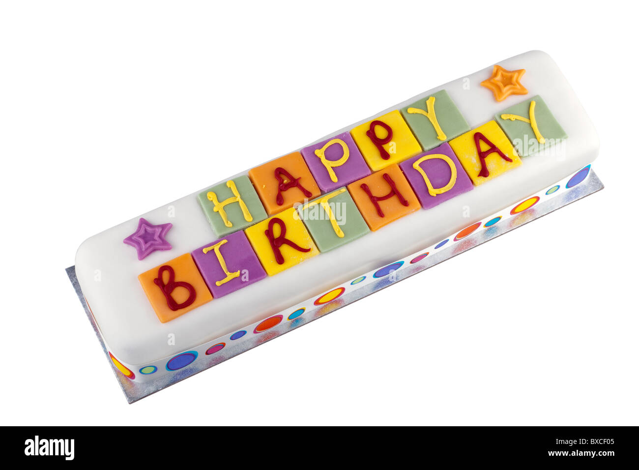 Alles Gute zum Geburtstagskuchen Eis Stockfoto