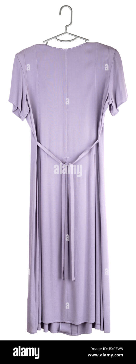Damen Größe 12 lila zugeknöpft voll Plissee Kleid Stockfoto