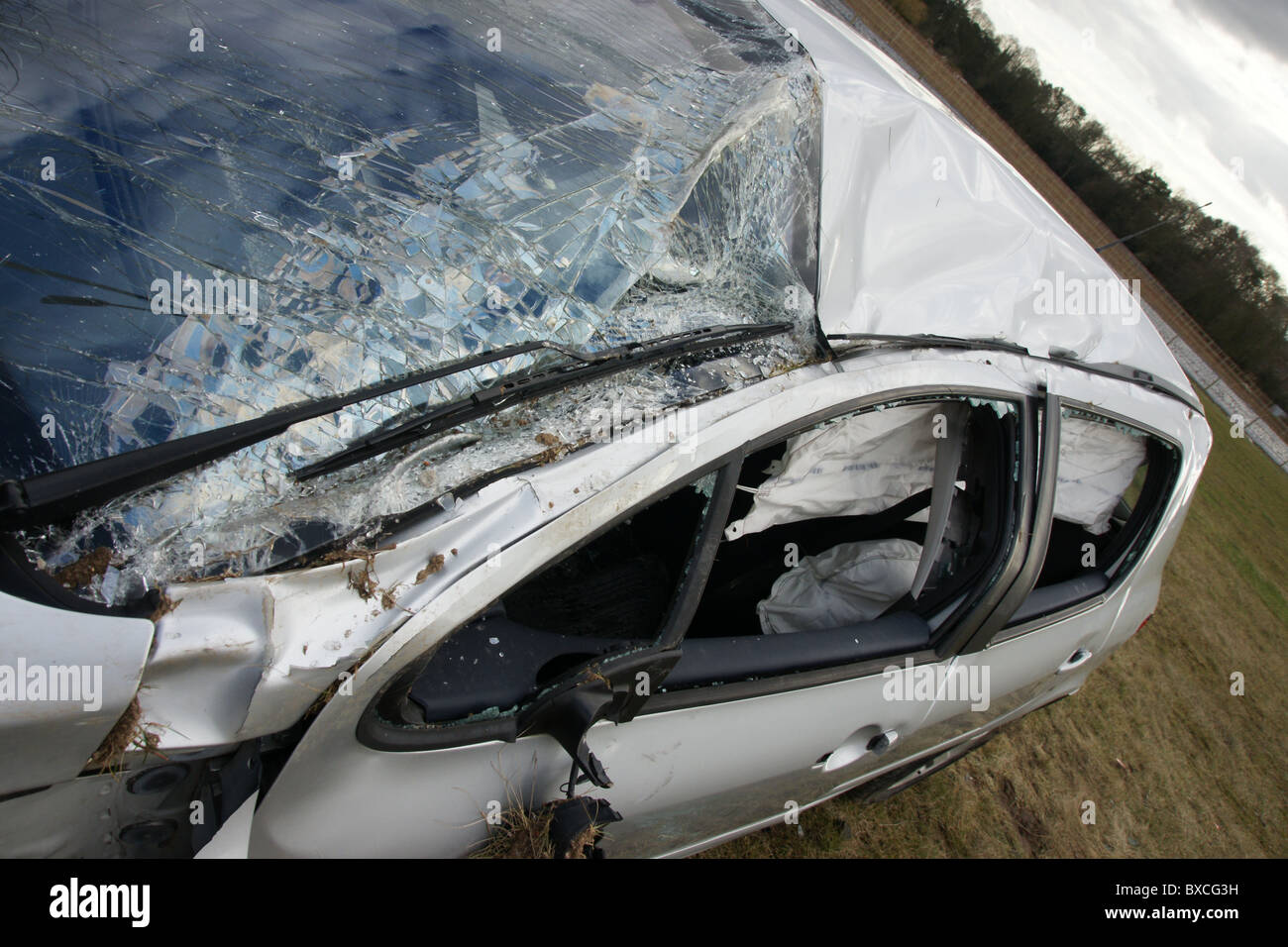 Auto Crash Stockfoto
