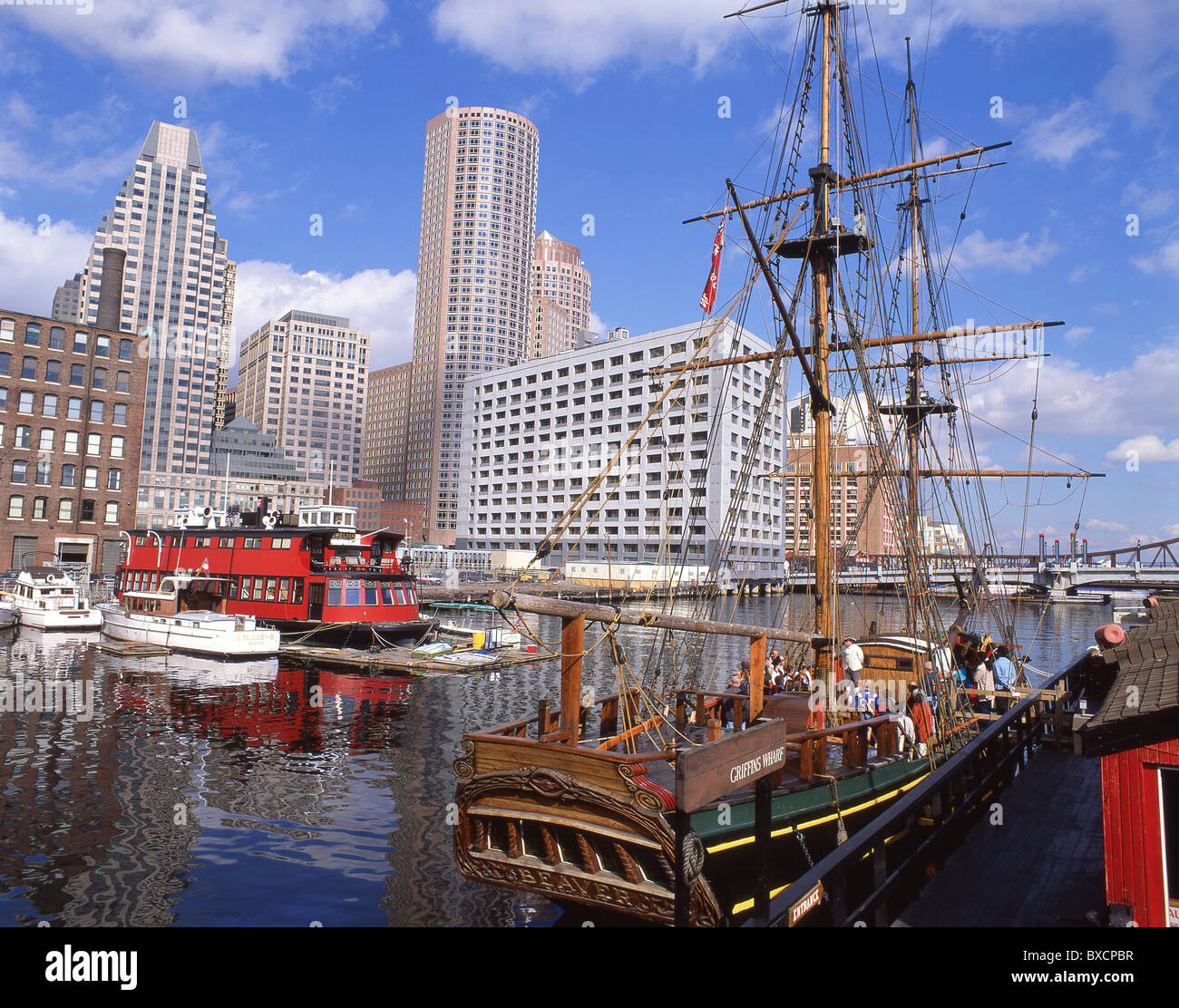Boston Tea Party Ship, Hafen von Boston, Boston, Massachusetts, Vereinigte Staaten von Amerika Stockfoto